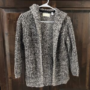 Zara kids knit collection open front hooded cardigan size 8-9